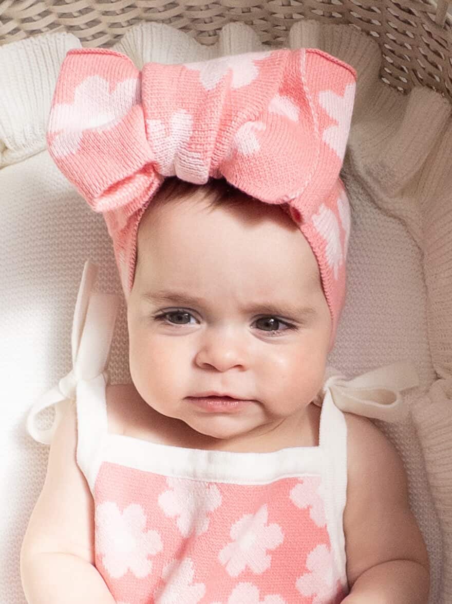 Knitted Bloom Cotton Headband