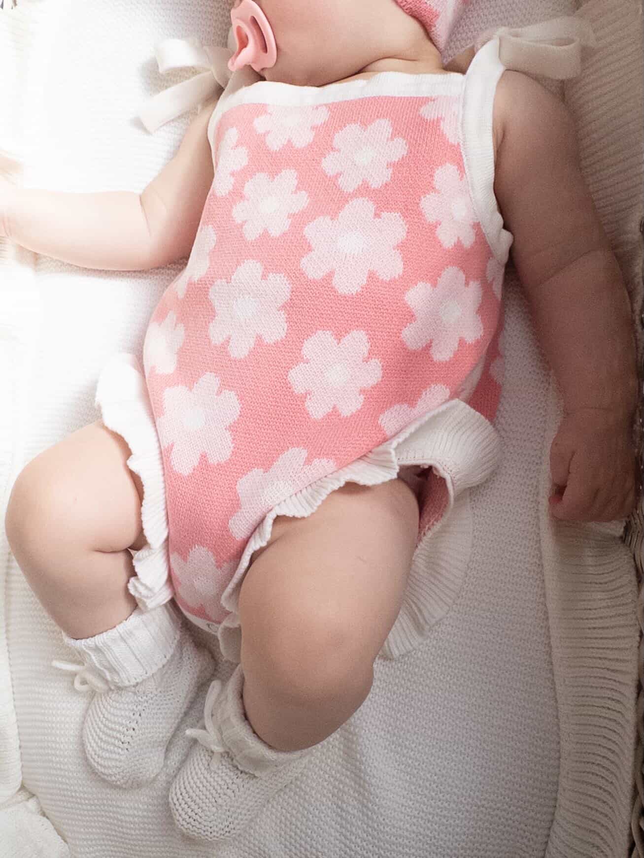 Bloom Knit Tie Romper