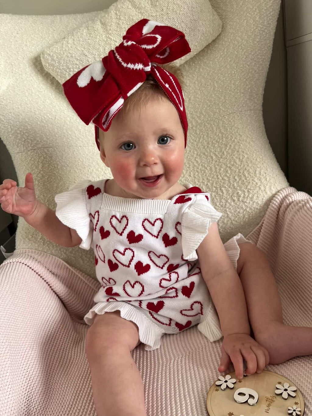 Amelie Hearts Frill Romper
