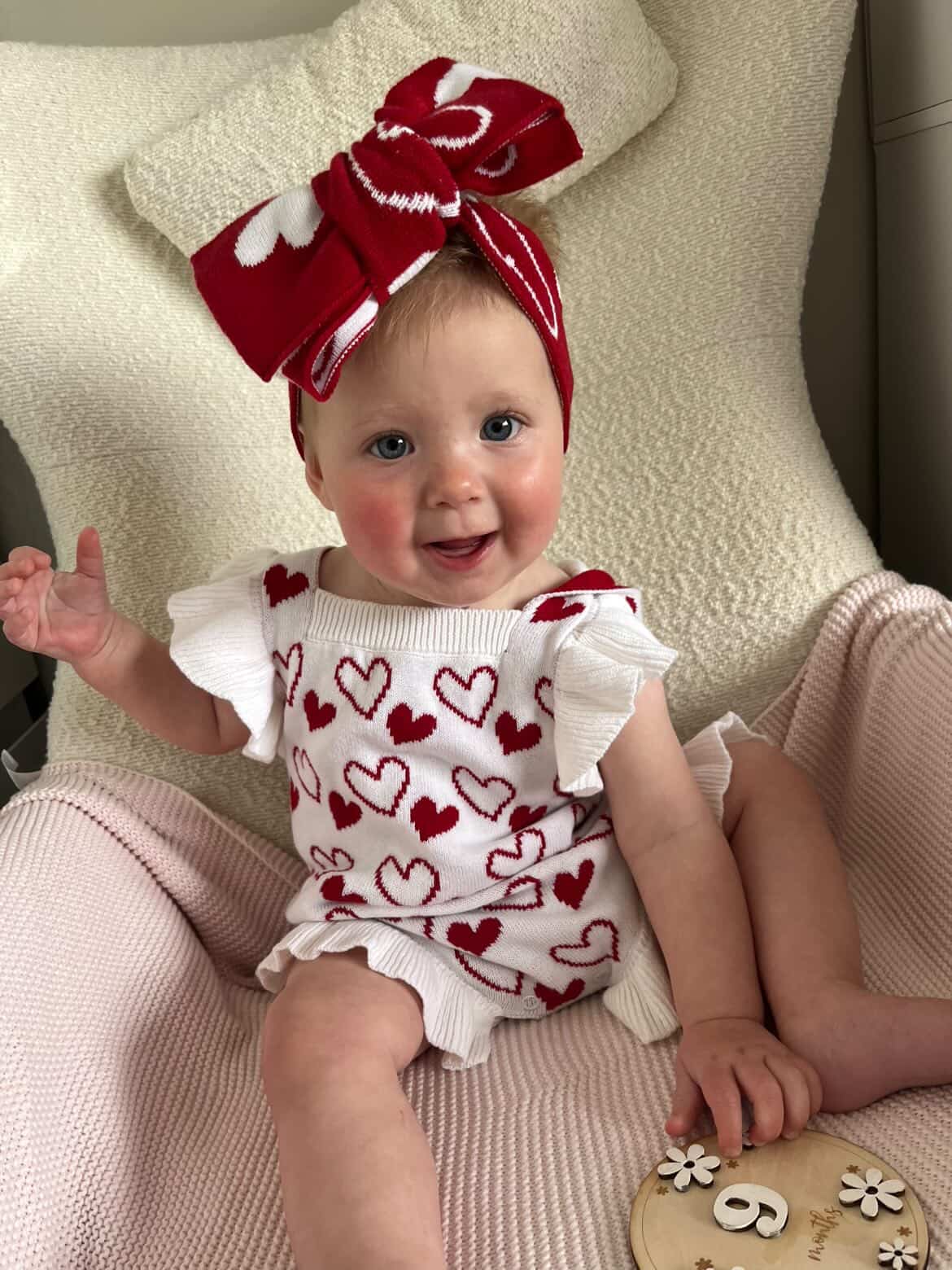 Amelie Hearts Frill Romper