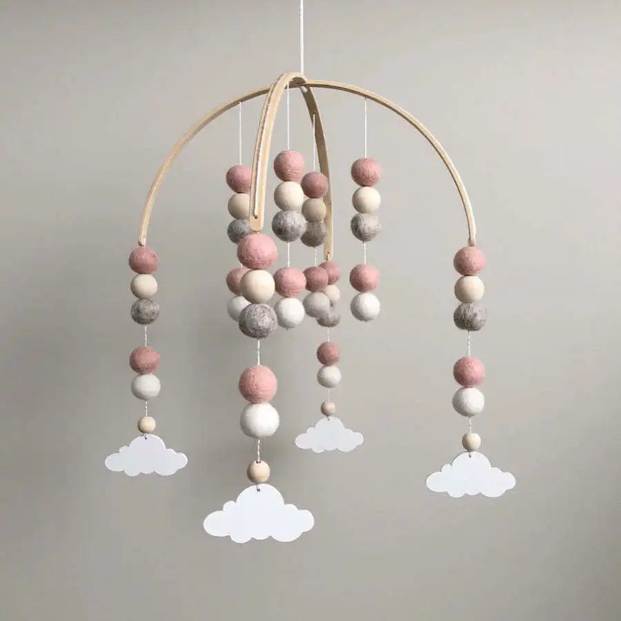 Blush Cloud Nursery Mobile