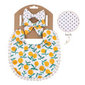 Reversible Bib & 2 Bow Set - Orange