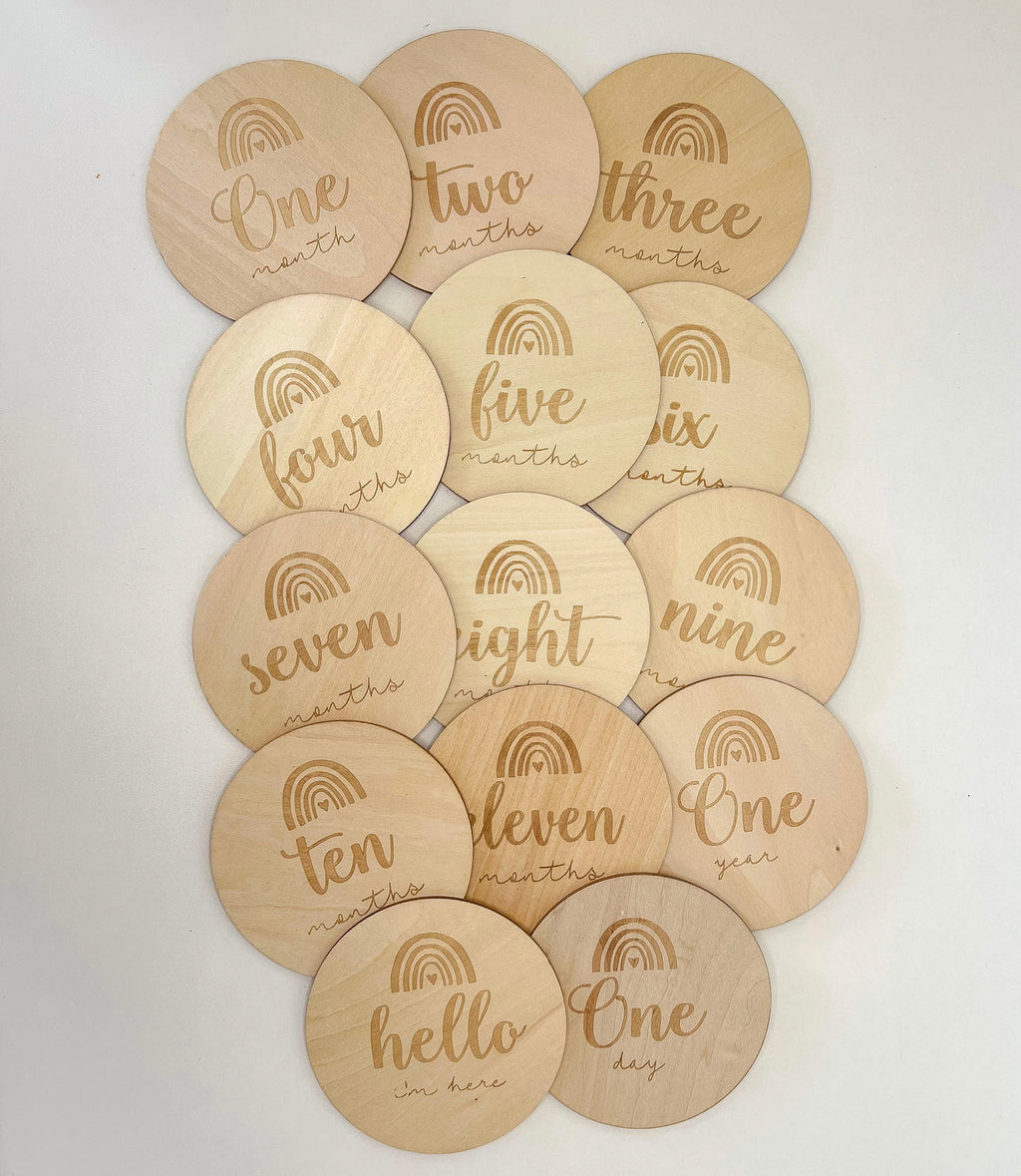 Rainbow Hello world and Milestone Cards - Sample