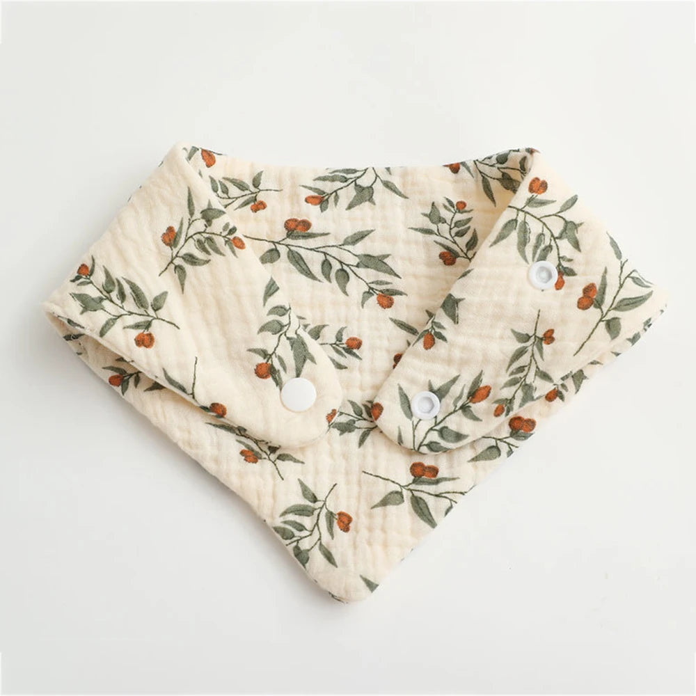 Floral Cotton Baby Bib