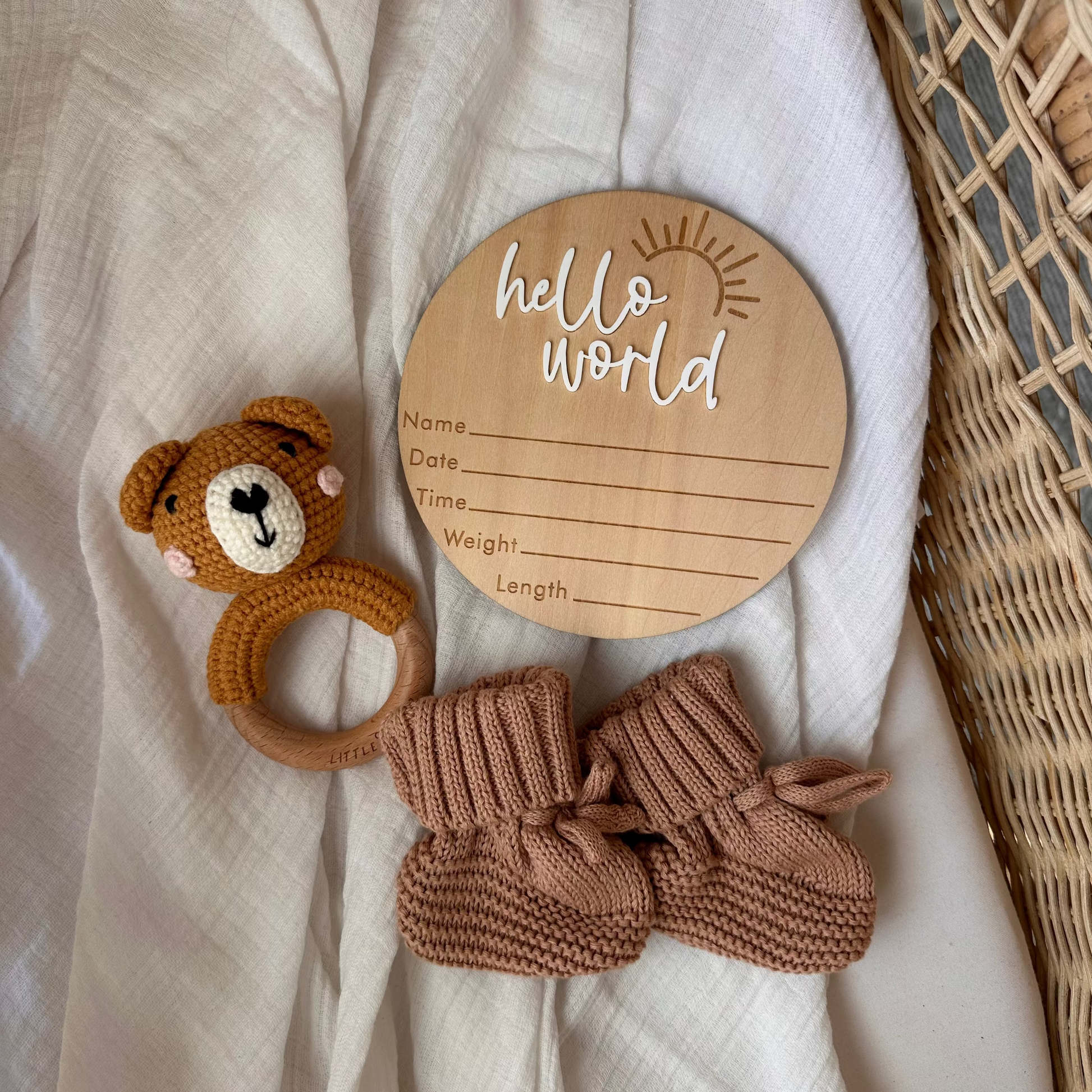 Sunny Hello World Announcement Card