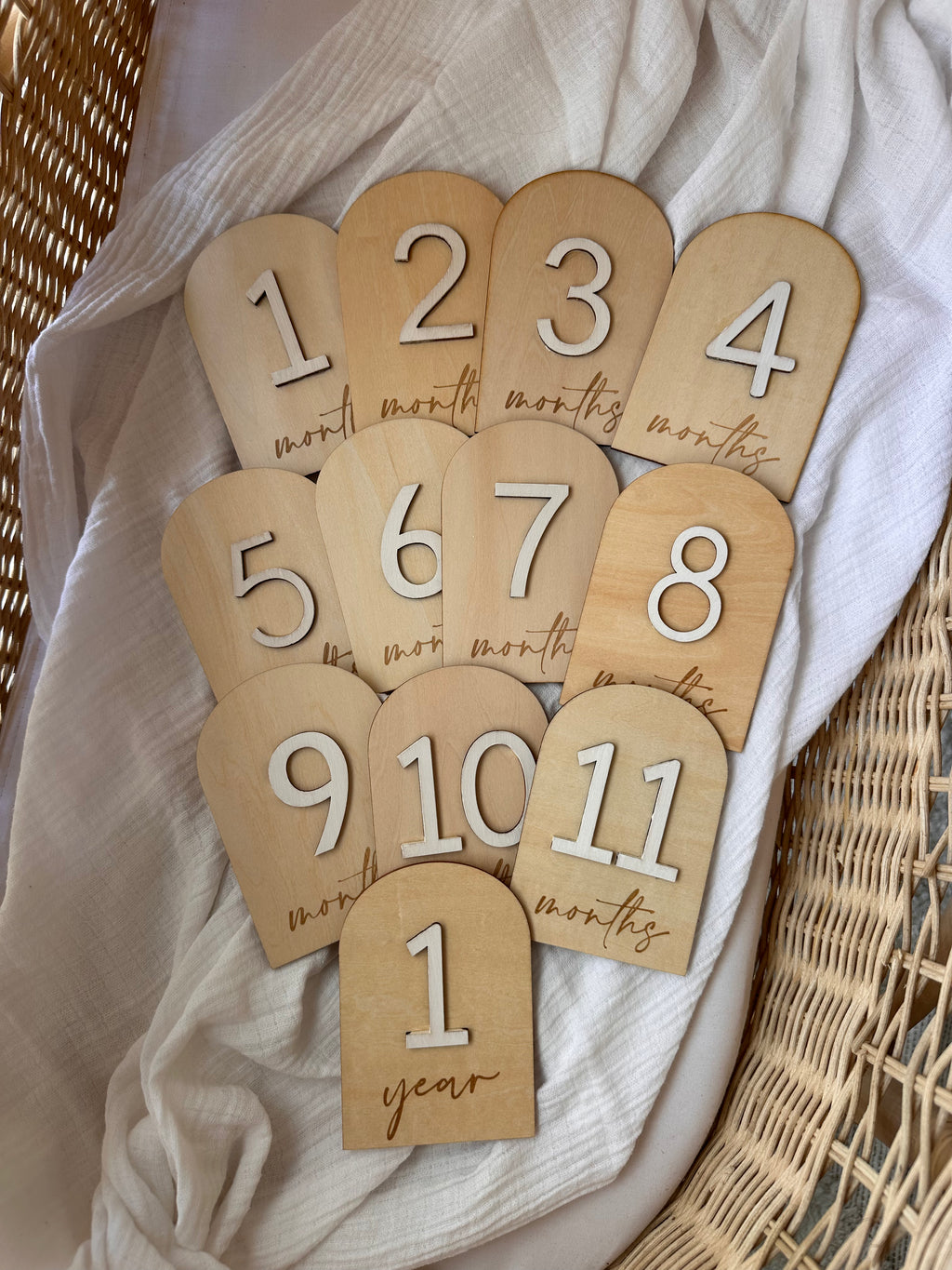 3D Baby Milestone Cards