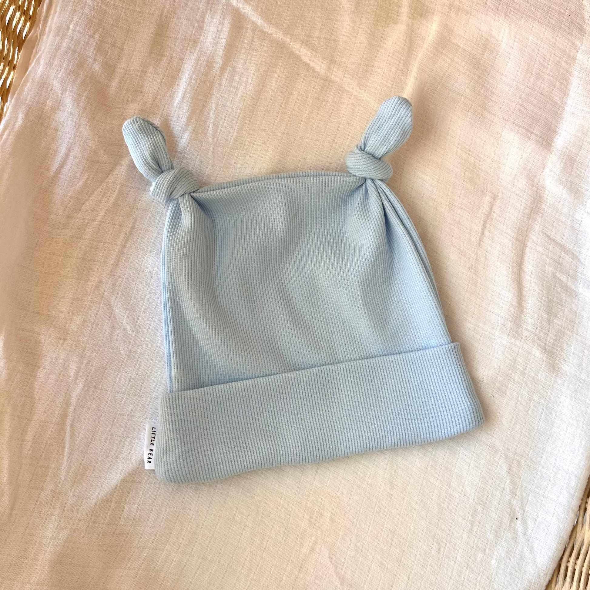 Double Knot Beanie - Baby Blue