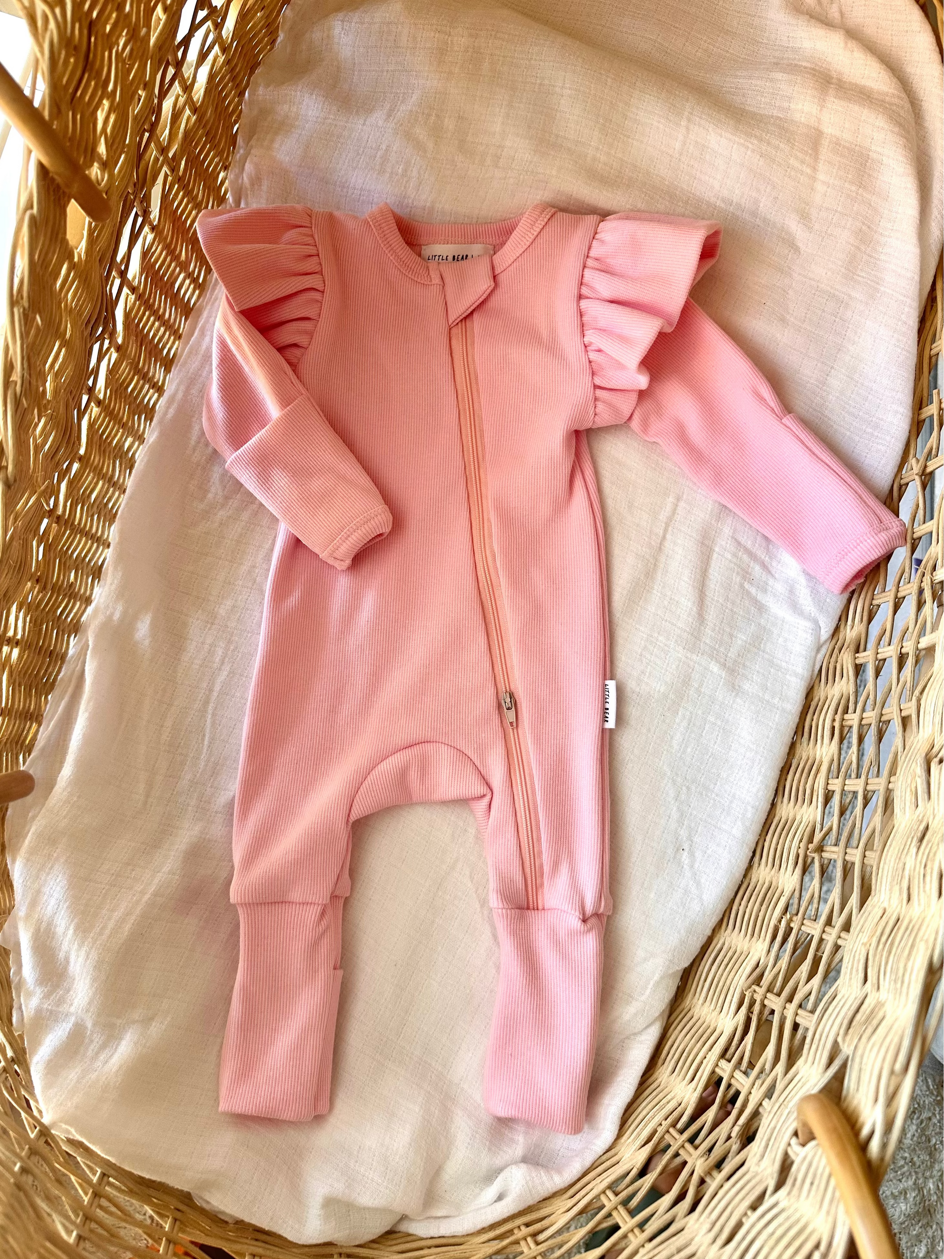 Frill Onesie - Baby Pink