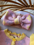 Cotton Bow Headband - Sunset Bloom