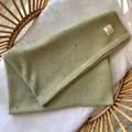Cotton Heirloom Knit Blanket - Sage