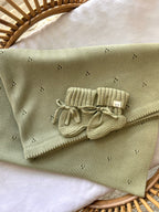 Cotton Heirloom Knit Blanket - Sage