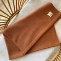Cotton Heirloom Knit Blanket - Chocolate