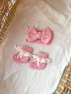 Frill Booties - White and Pink