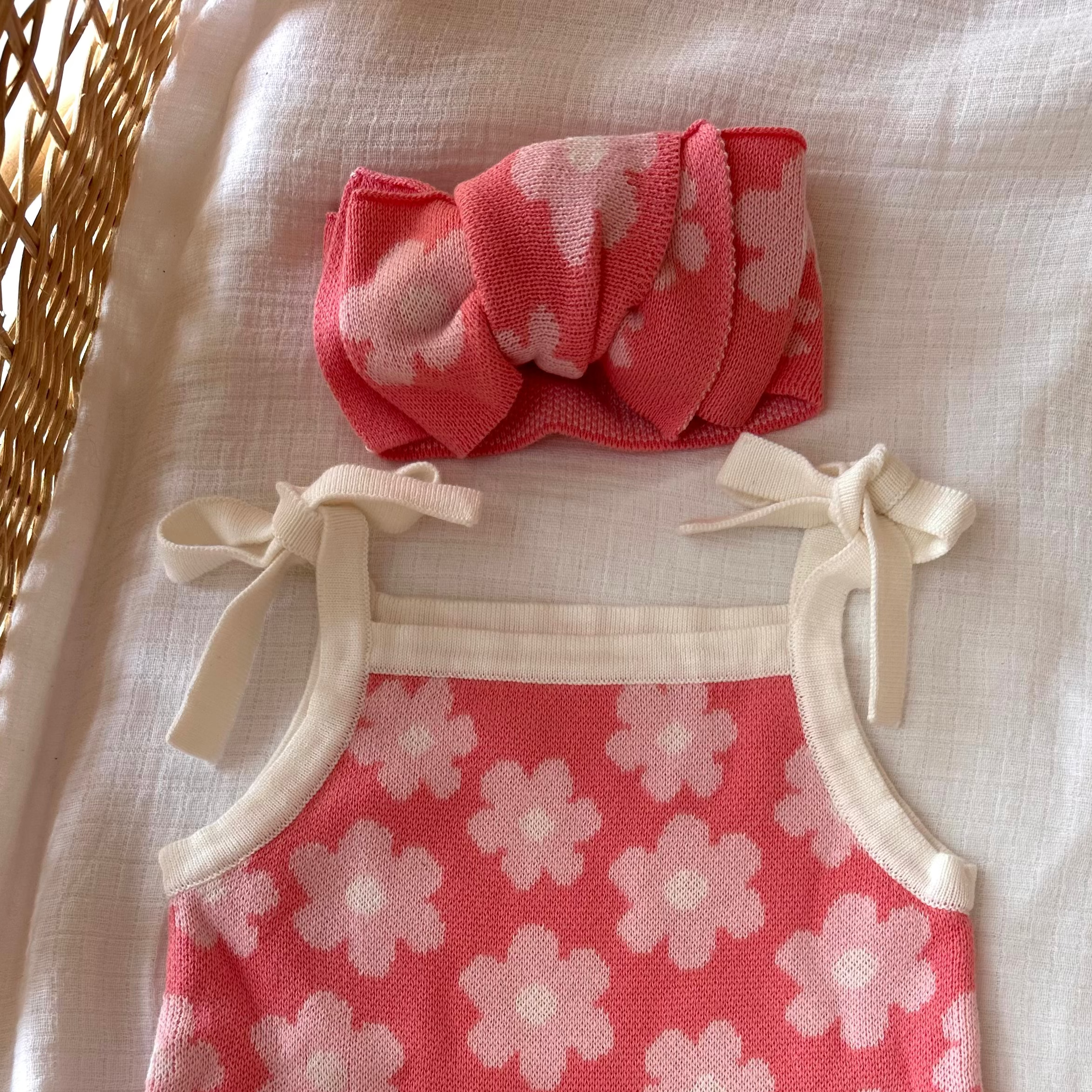 Knitted Bloom Cotton Headband