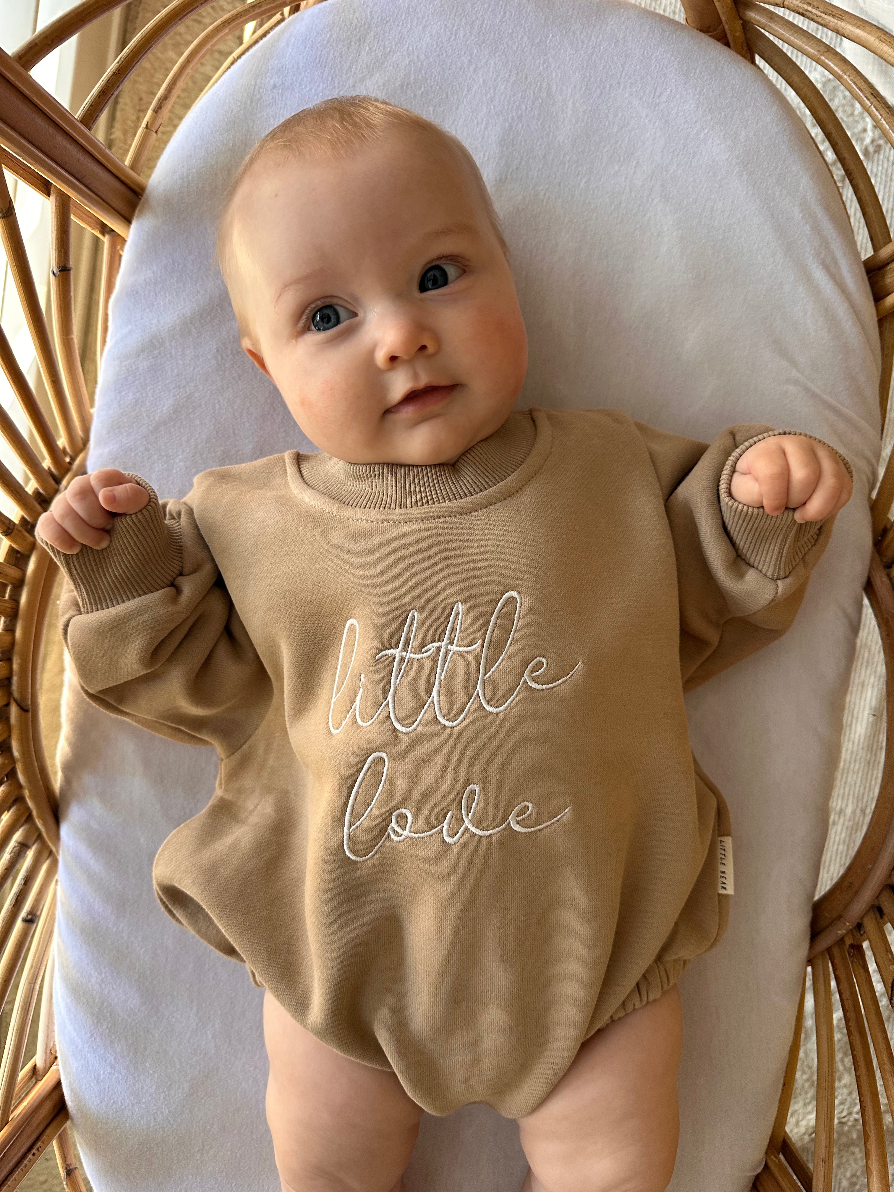 Little Love Bubble Romper - Latte
