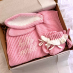 Pink Bunny "Hello World" Baby Box