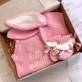 Pink Bunny "Hello World" Scalloped Romper Baby Box