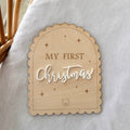 "My First Christmas" Arched Scalloped Card