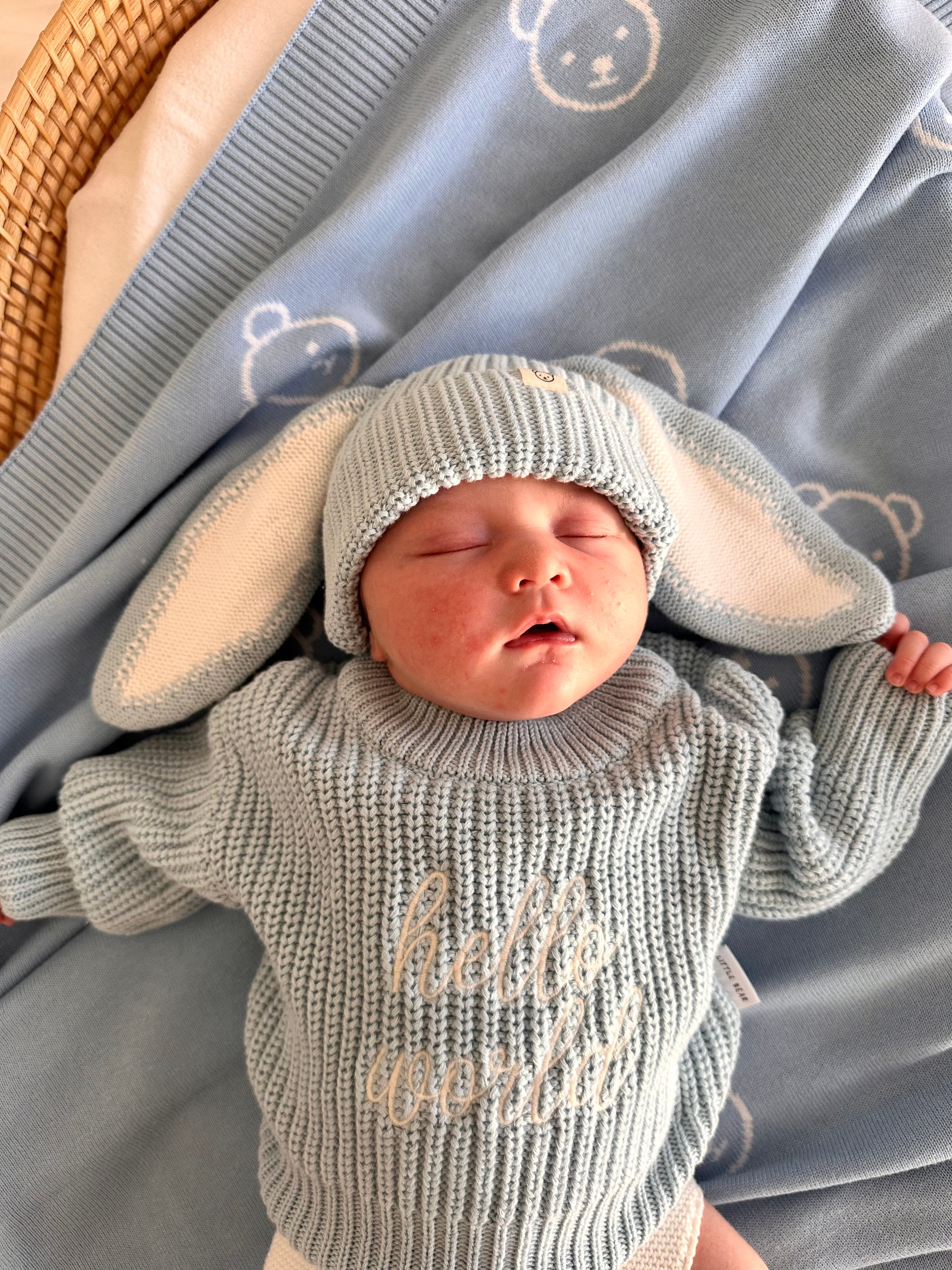 Bunny Beanie - Powder Blue