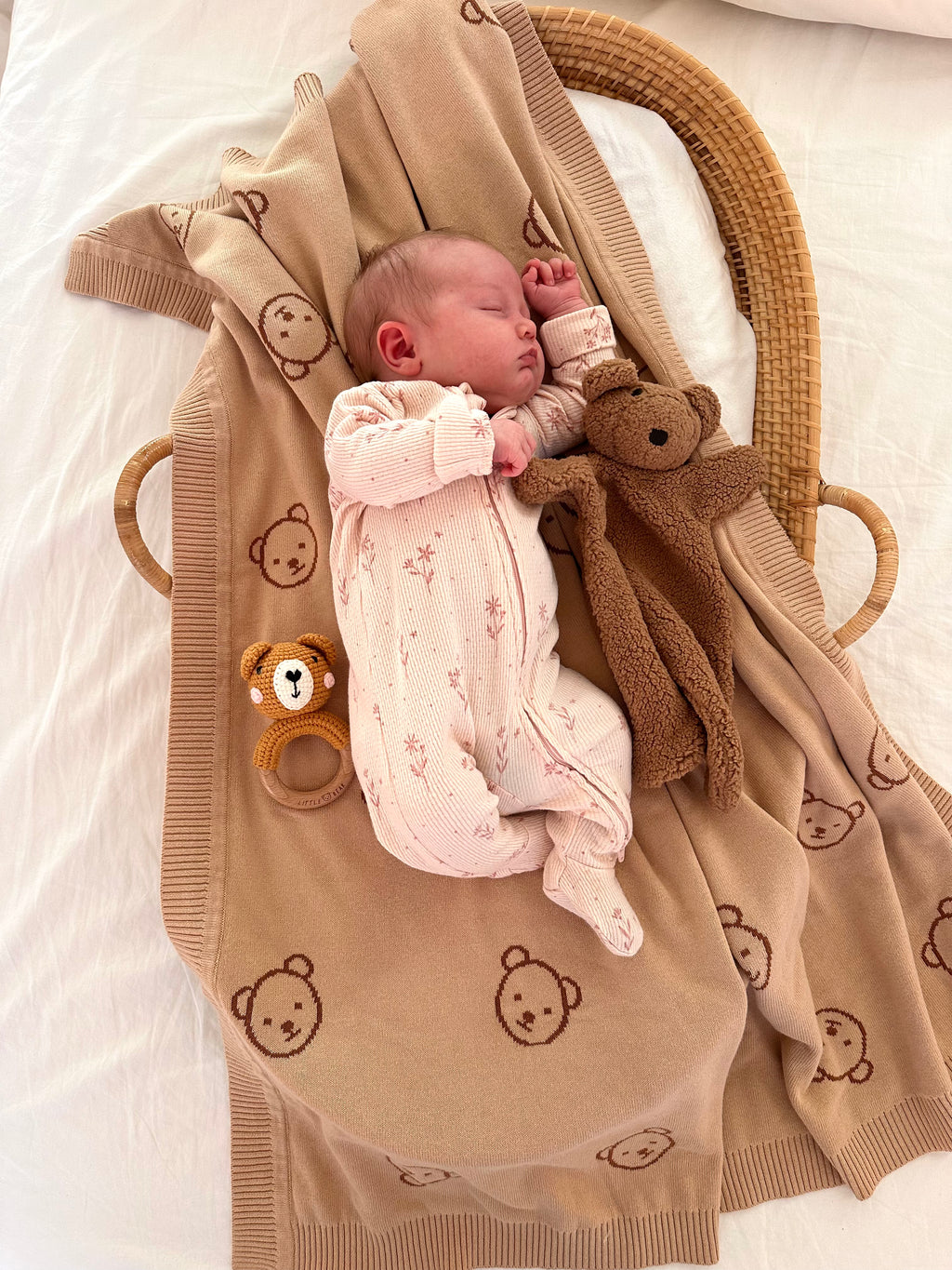 Mocha Harry Bear Comforter