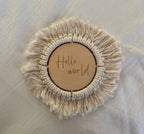 Macrame Fringe Boho Double Sided Announcement Card