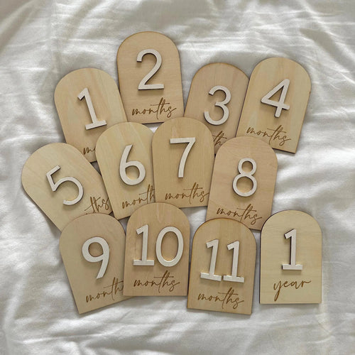 3D Baby Milestone Cards